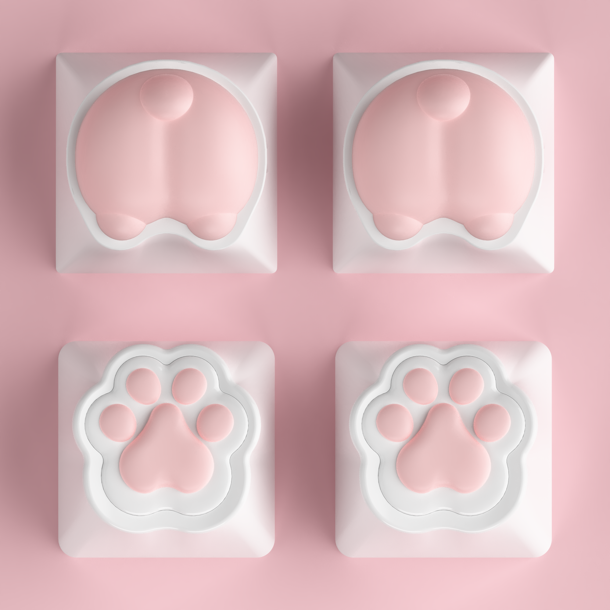 Rock Paper Scissors and Praise Artisan Keycaps