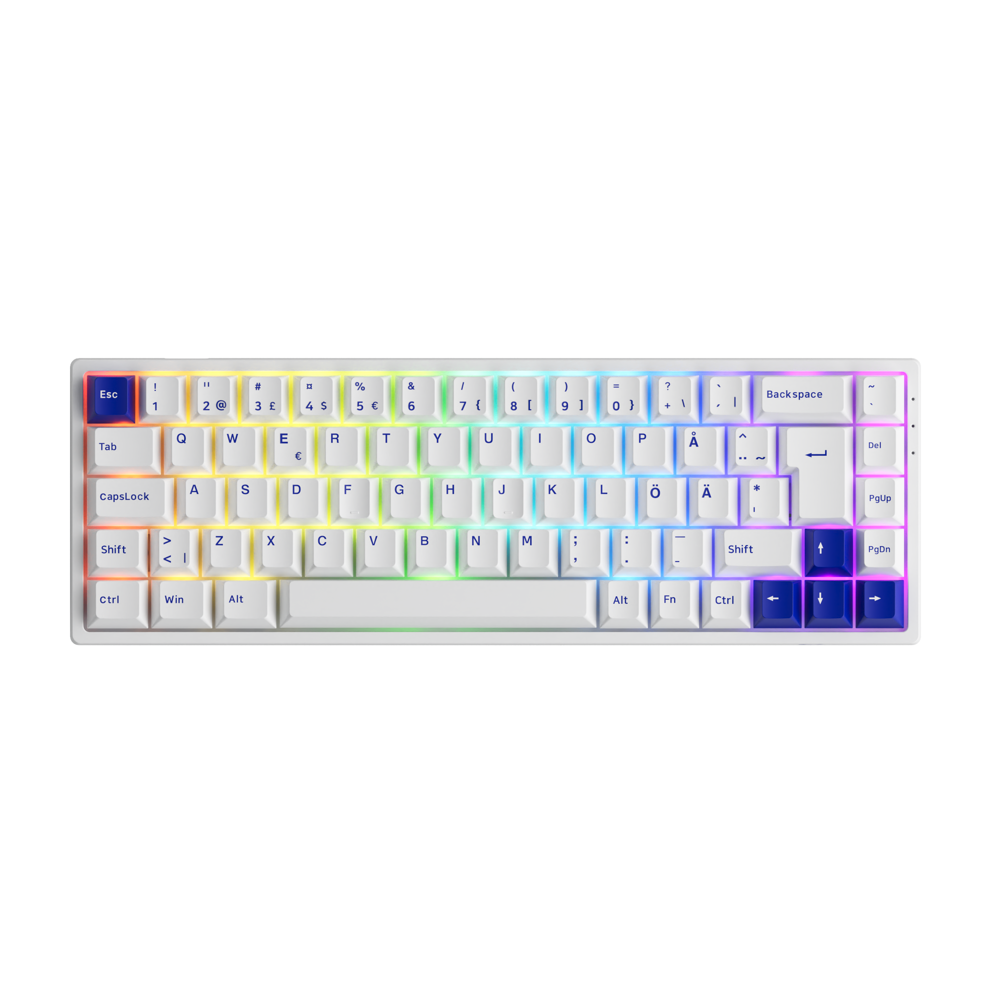 Blue on White 3068B Plus ISO DE/Nordic Keyboard