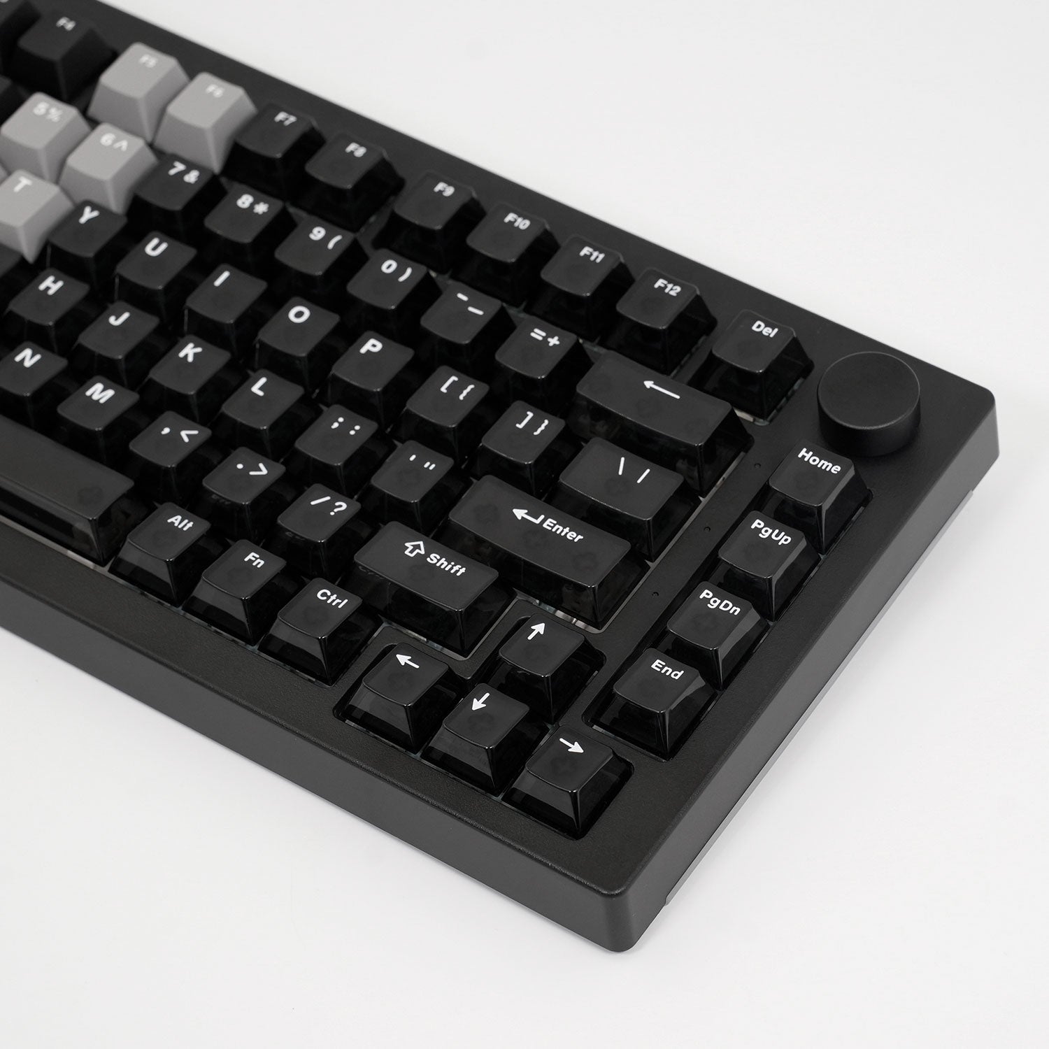 Akko 5075 V3 HE Magnetic Keyboard Gradient Hybrid Black Transparent Right Details