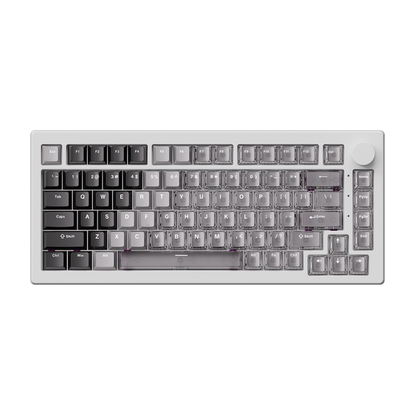 Akko 5075 V3 HE Magnetic Keyboard Gradient Hybrid White Transparent