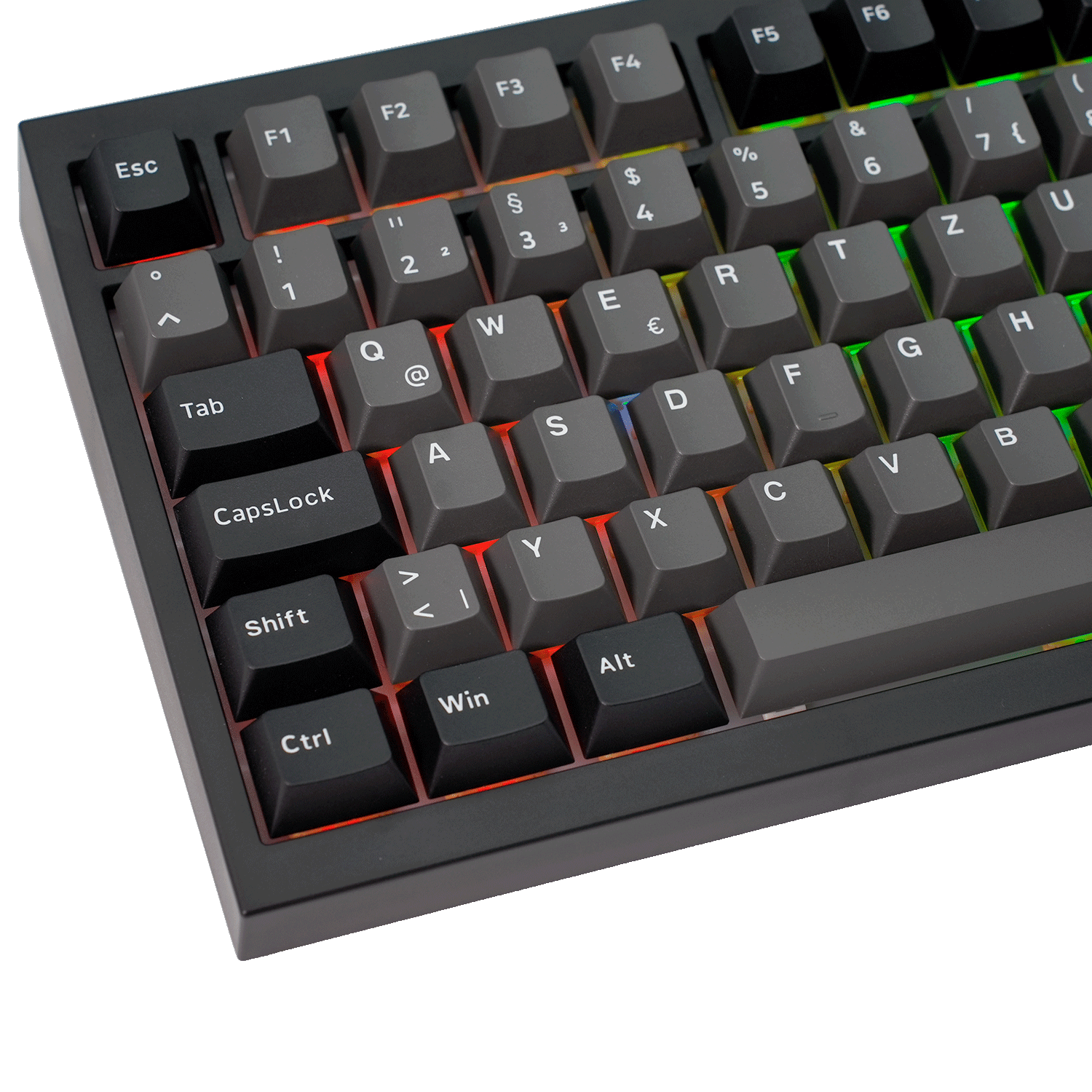 Akko 5075 V5 HE Black & Silver ISO-DE Keyboard Left Details