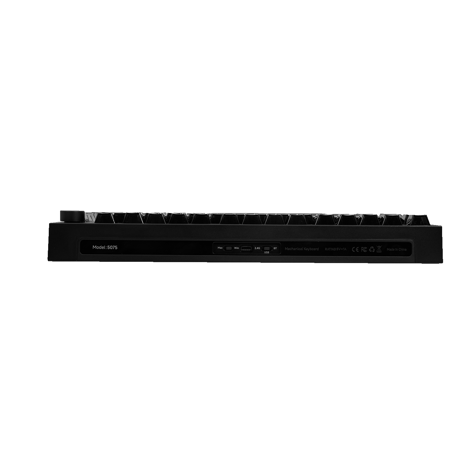 Akko 5075 V5 HE Black Transparent ISO-FR Keyboard Side Details