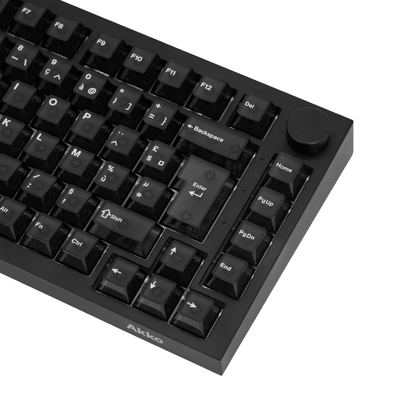 Akko 5075 V5 HE Black Transparent ISO-FR Keyboard Right Details
