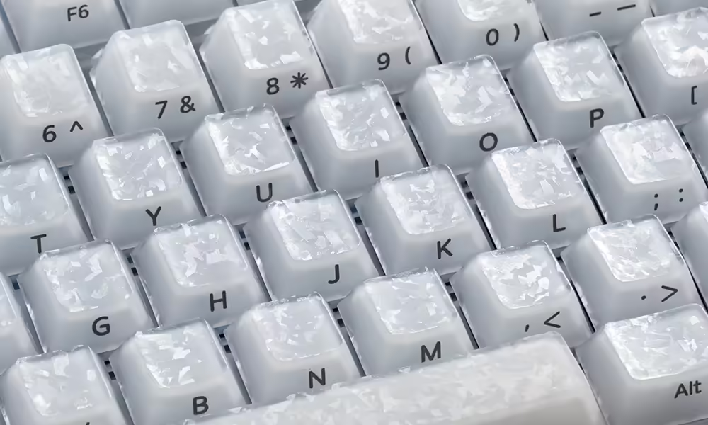 Akko 5075 V5 TMR Magnetic Keyboard Glassy Carbon Fiber White