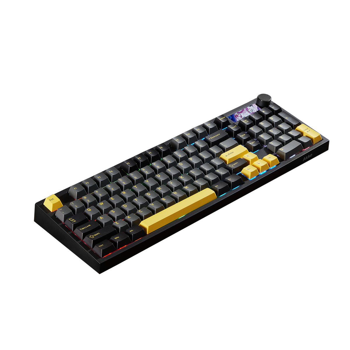 Akko 5098 V5 Black Gold Mechanical Keyboard Left Side Details