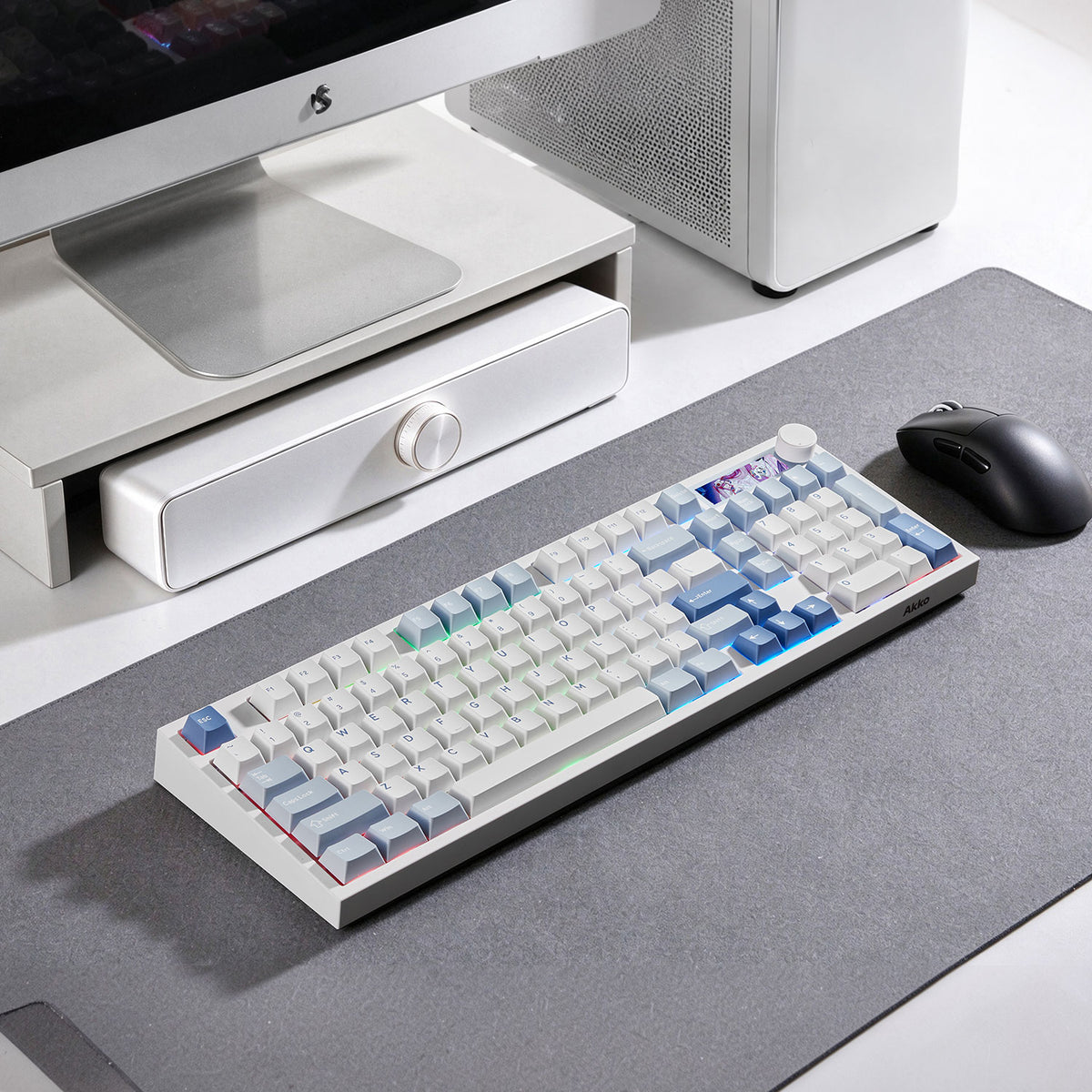 Akko 5098 V5 Glacier Mechanical Keyboard Desk Setup