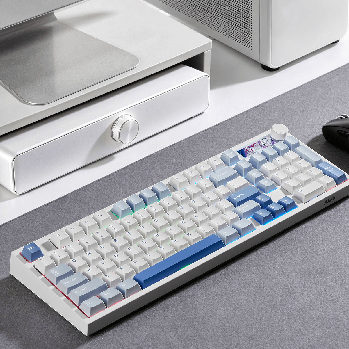 Akko 5098 V5 Glacier Mechanical Keyboard Desk Setup
