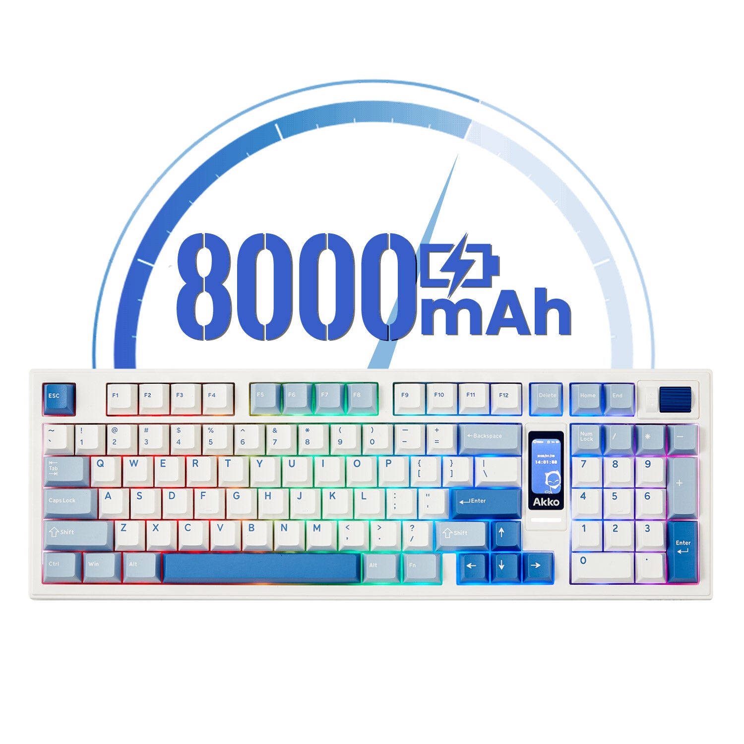 Akko Glacier 5098B Mechanical Keyboard 8000mAh Battery