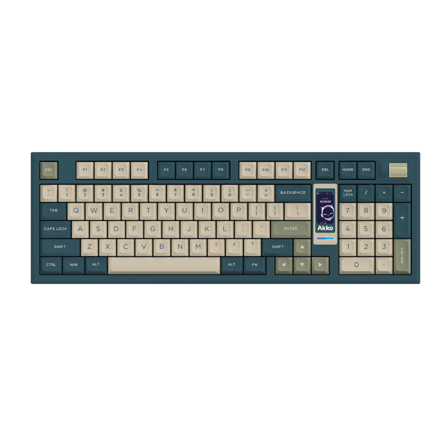 5098B Mechanical Keyboard with Screen Ink Green Theme