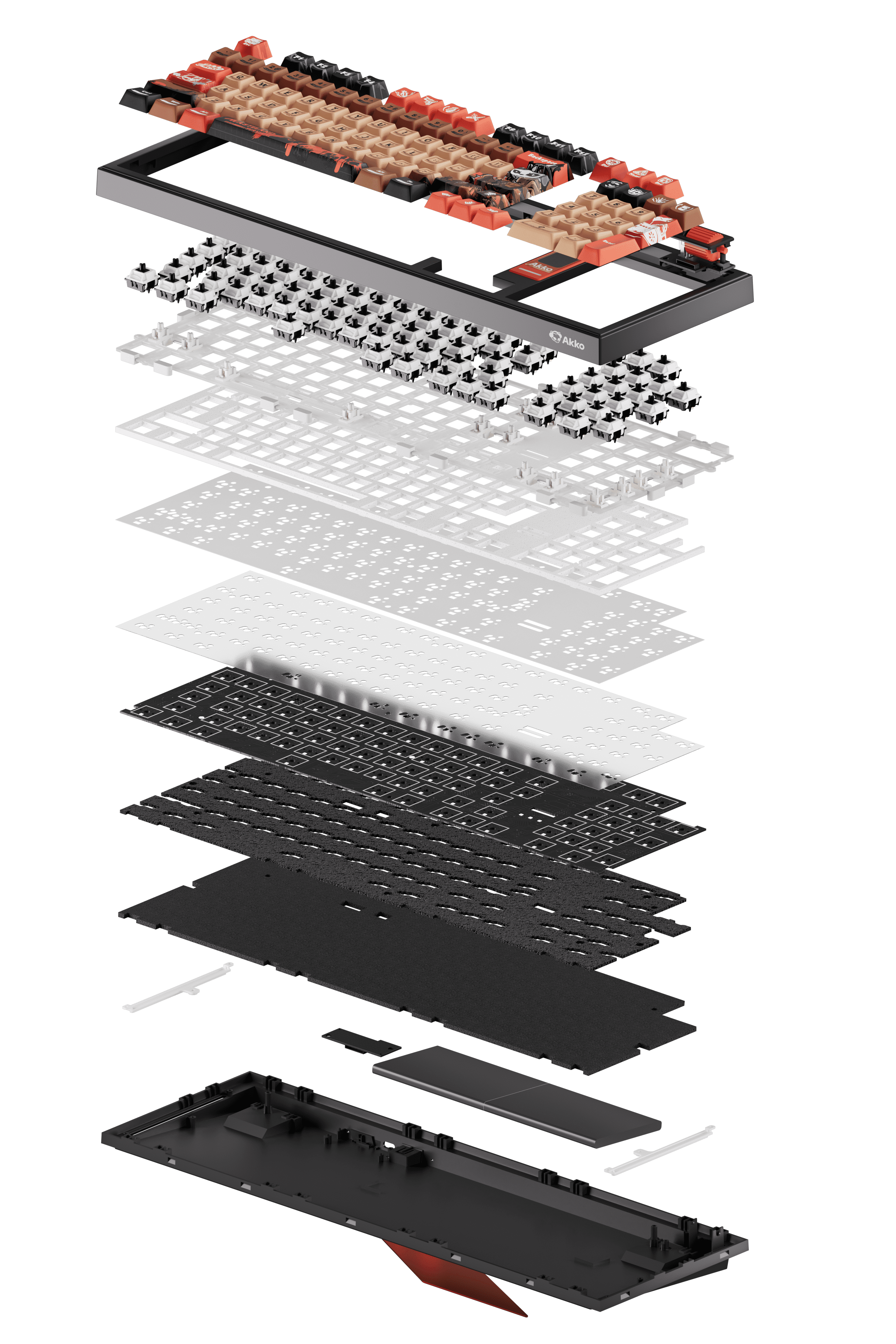 5098B Mechanical Keyboard with Screen Wasteland Survival Theme Internal Structure