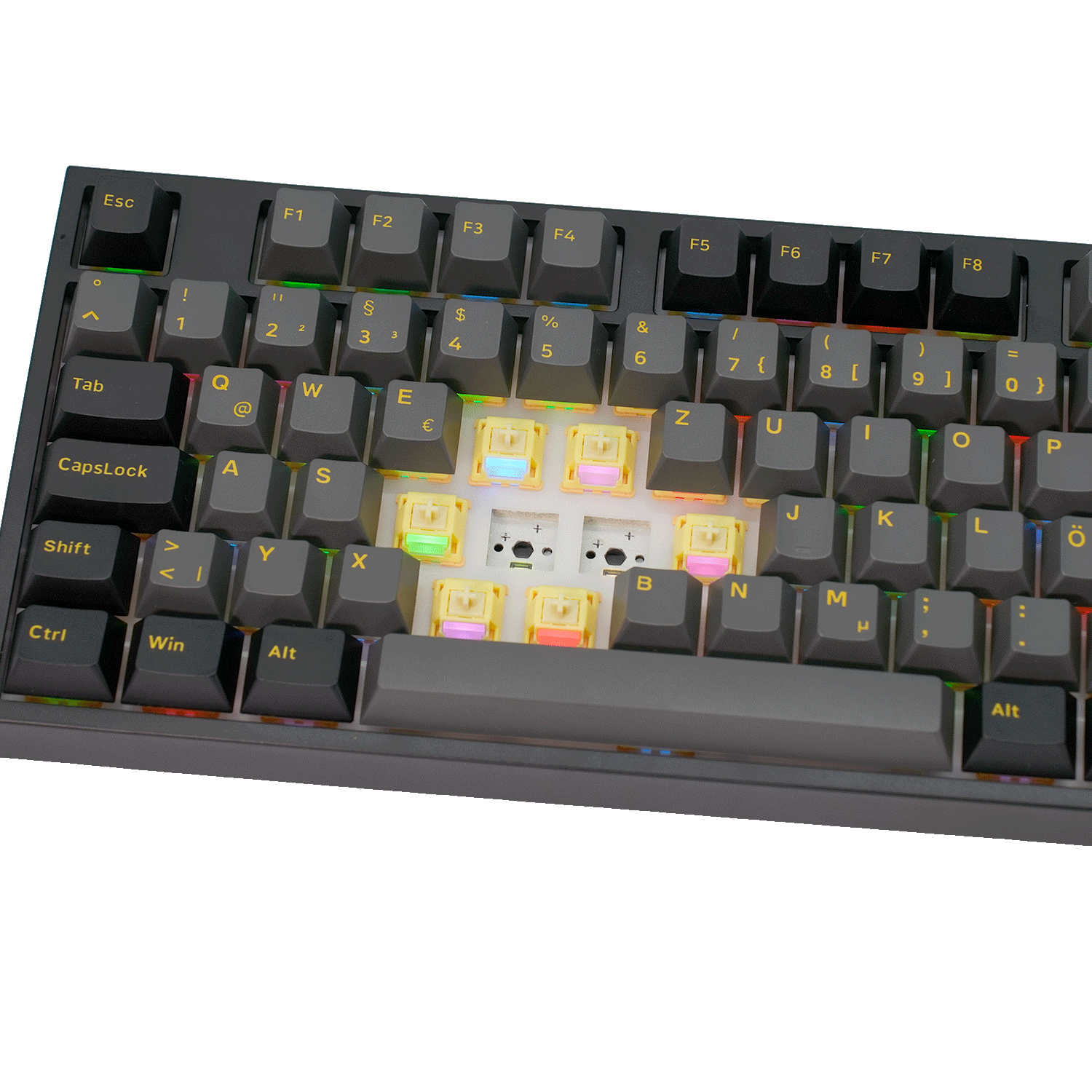 Akko Black & Gold 5108 V5 ISO Mechanical Keyboard Switch RGB Details