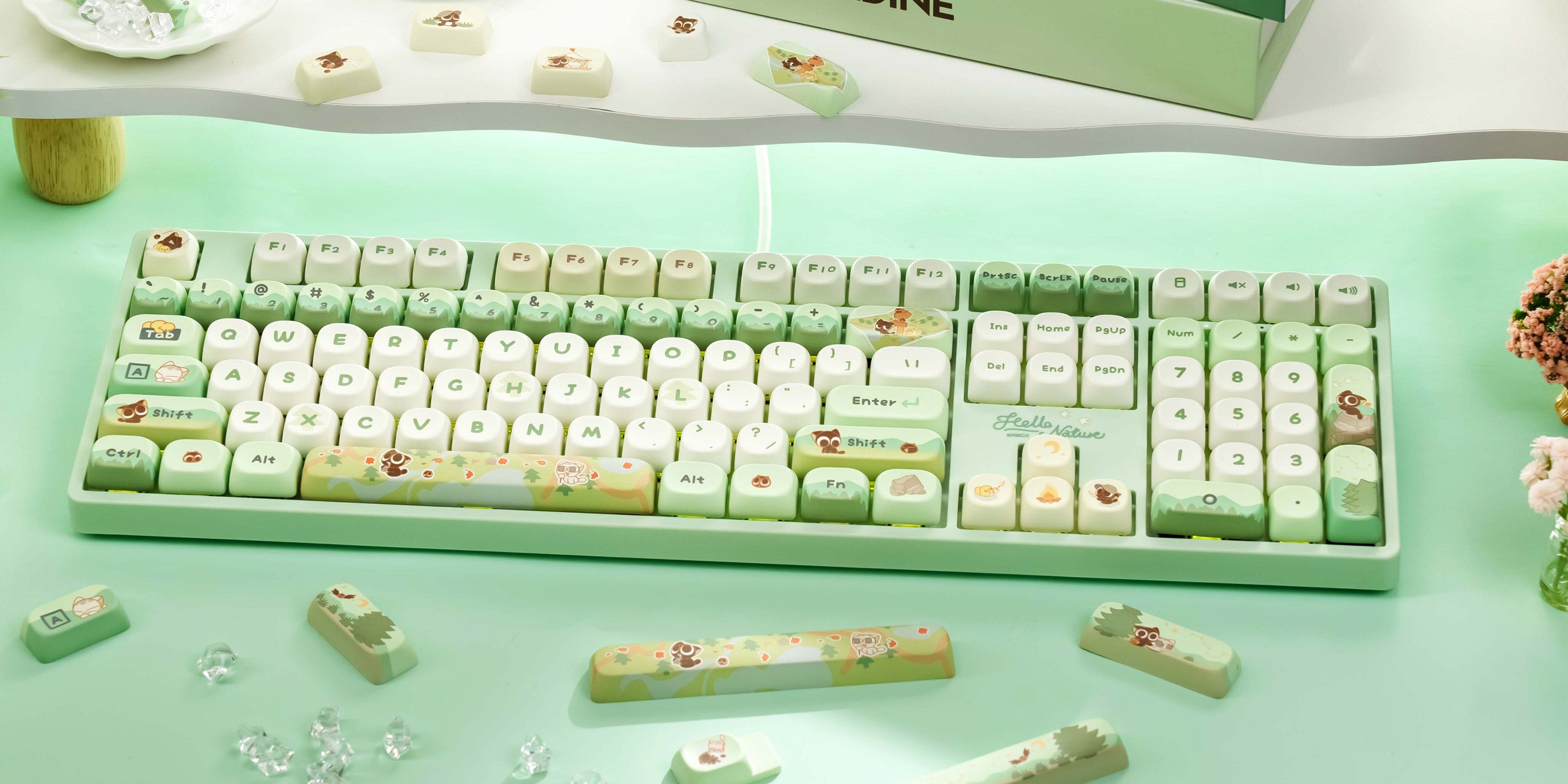 Akko The Legend of Hei 5108B Plus Mechanical Keyboard on the desk