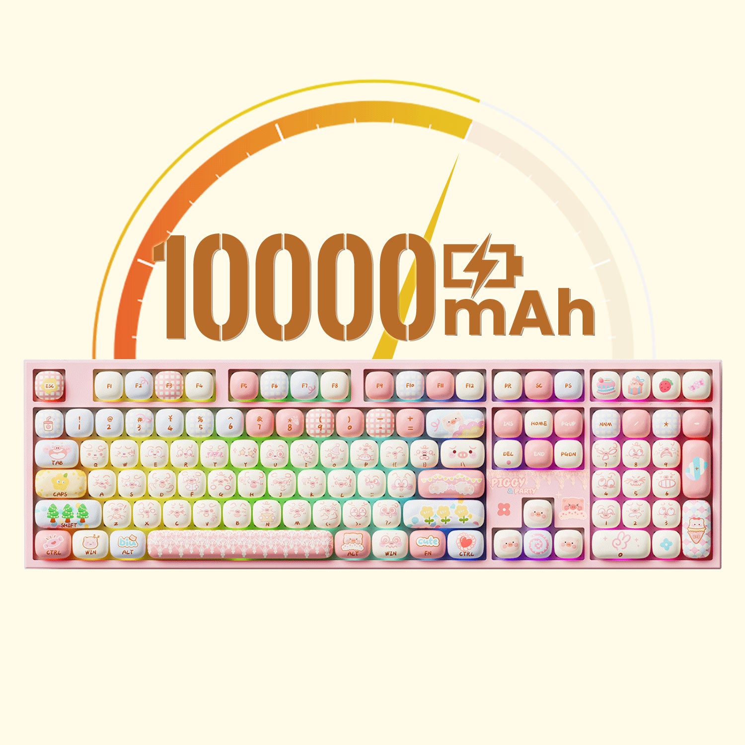 Akko Piggy Party 5108 V5 Mechanical Keyboard 10000mAh Battery