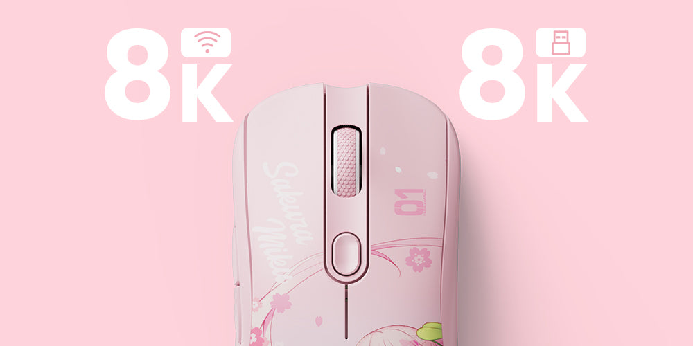 AG One 3950 Sakura Miku Gaming Mouse 8Kpolling rate