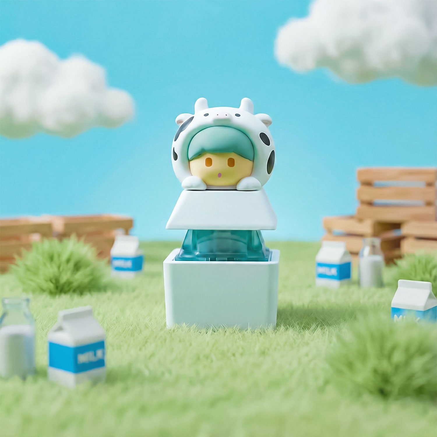 Animal Artisan Keycap × Switch Tester Bubble Cow