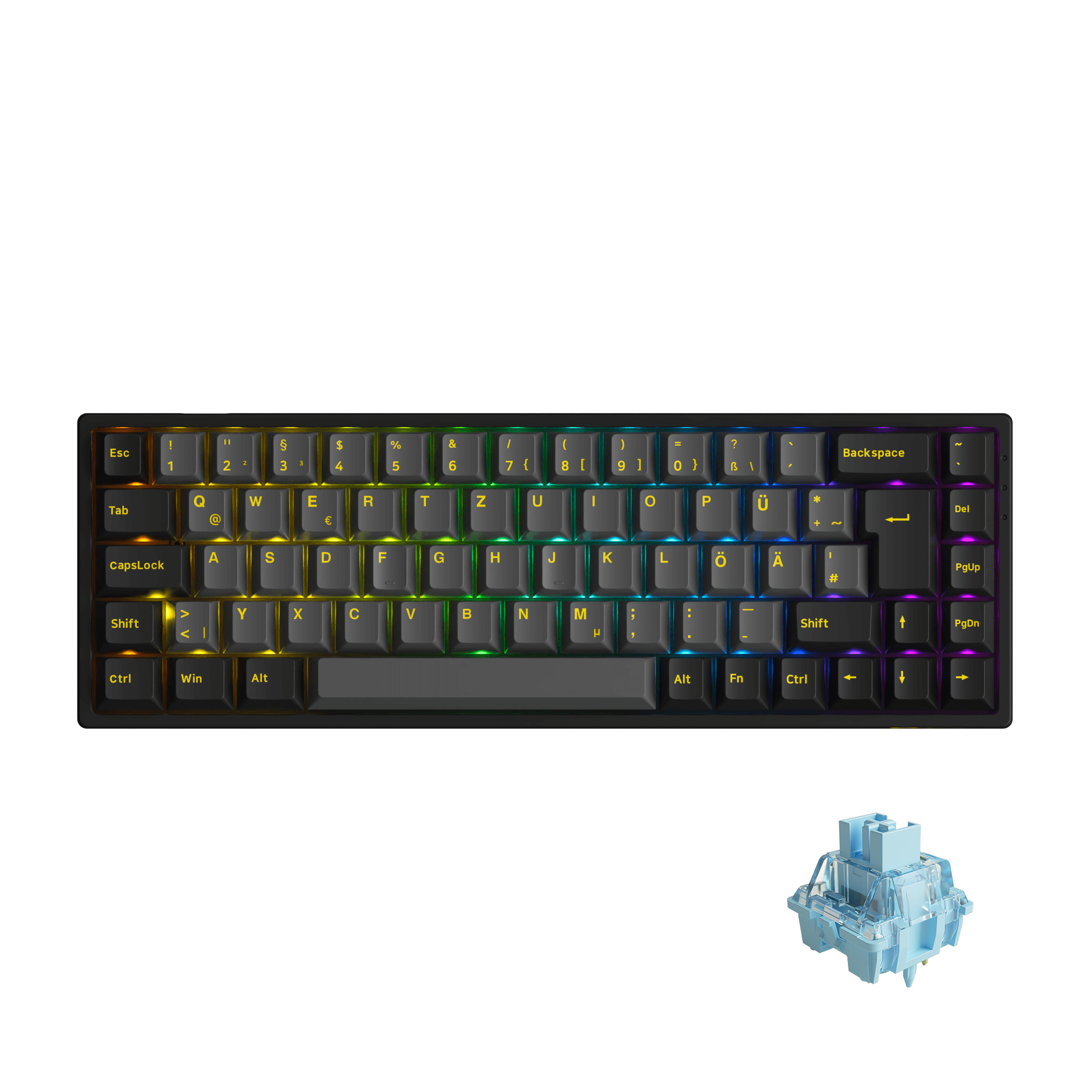 Black & Gold 3068B Plus ISO DE - Akko V3 Cream Blue Pro