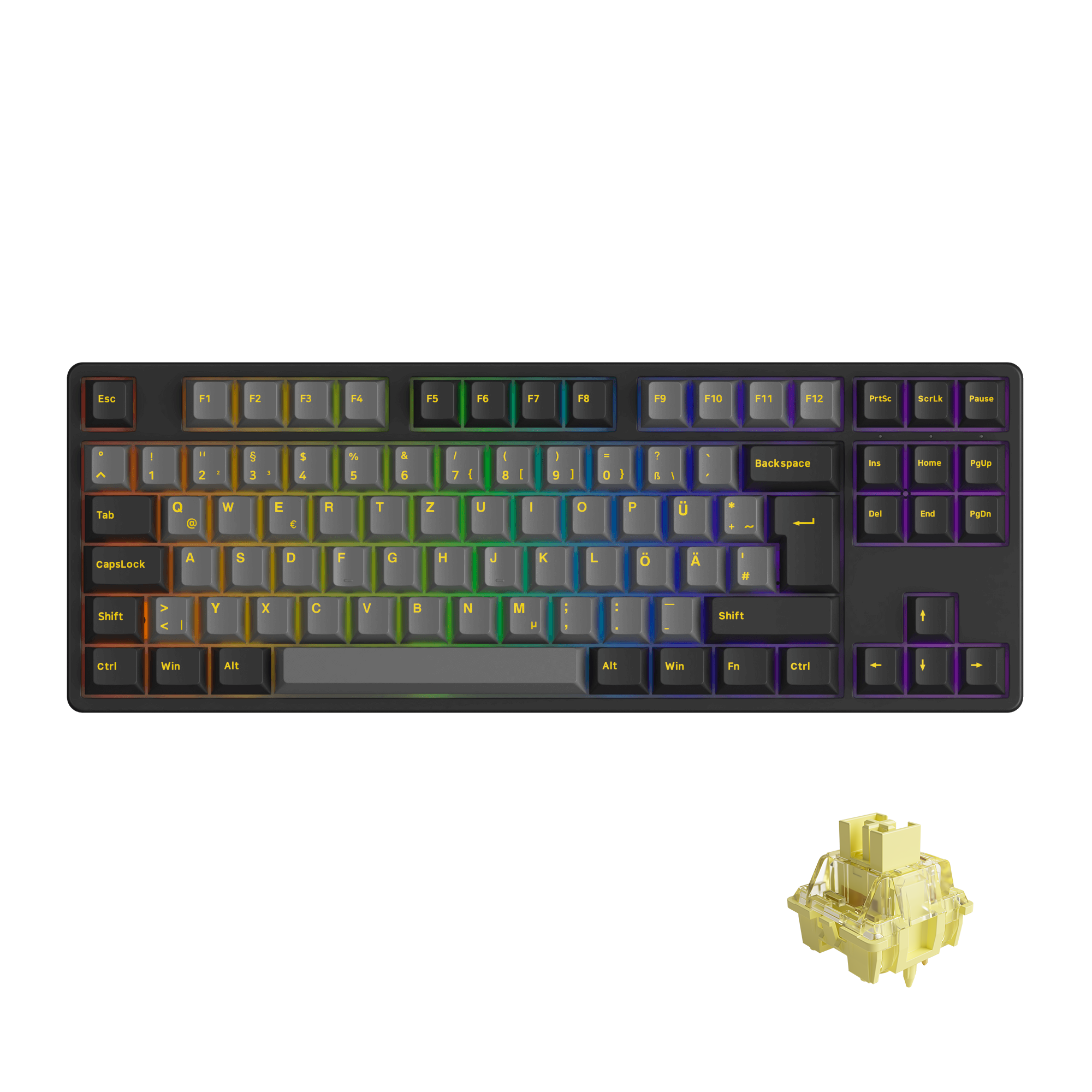Black & Gold 5087S ISO DE - Akko V3 Cream Yellow Pro
