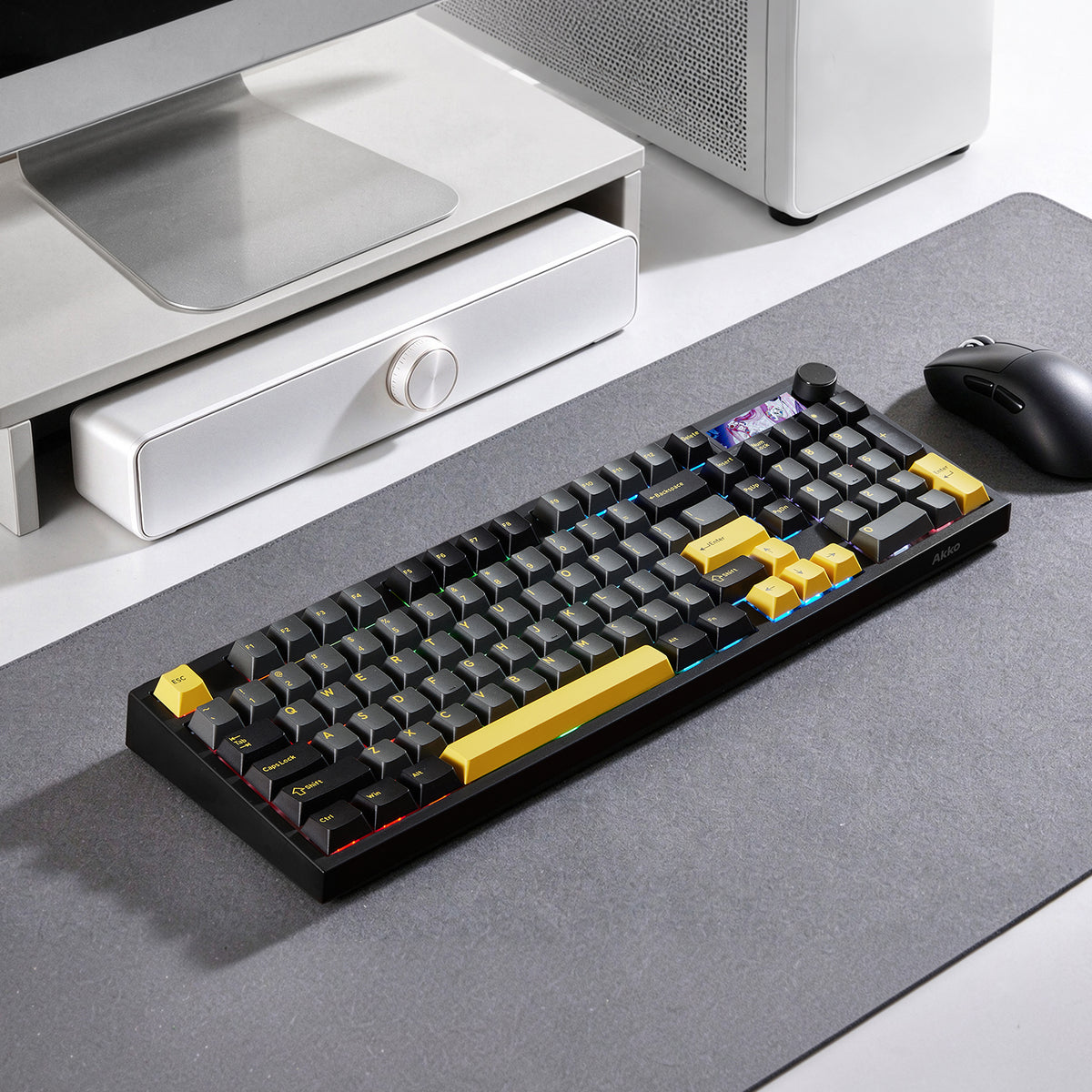 Akko 5098 V5 Black Gold Mechanical Keyboard Desk Setup