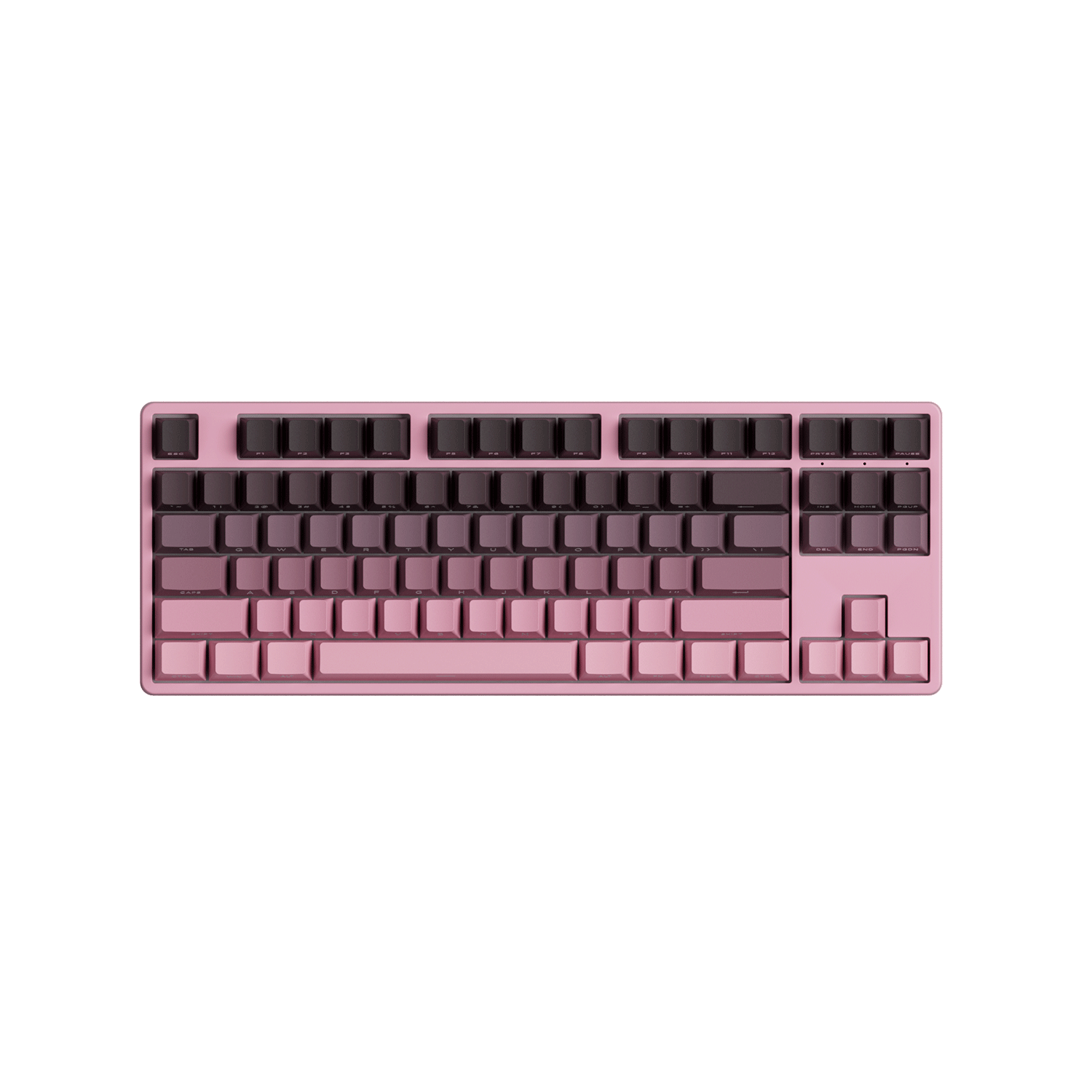 Black & Pink Gradient Keycap Set Install on the TKL Keyboard
