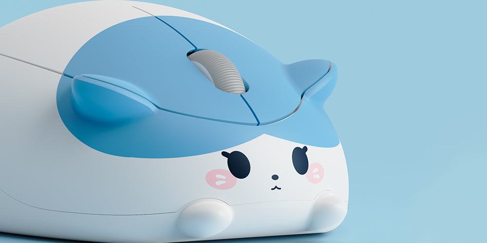 Akko Blue and White Cat Mouse ABS Material