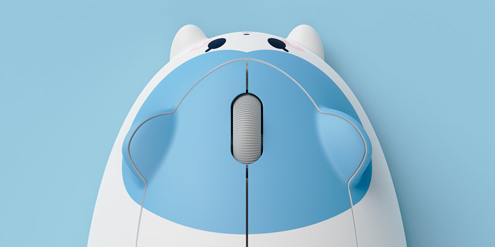 Akko Blue and White Cat Mouse Agile Scroll Wheel