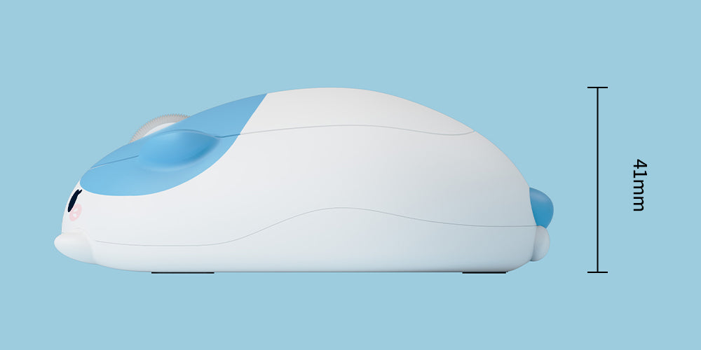 Akko Cat Theme Mouse Blue and White Size 41mm Height