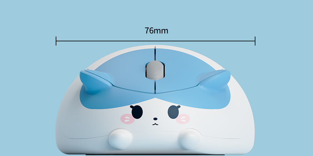 Akko Cat Theme Mouse Blue and White Size 76mm Width