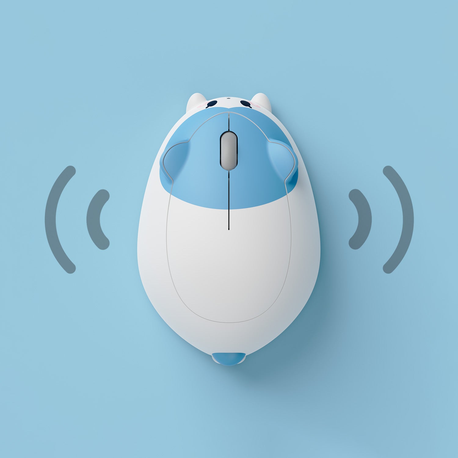 Akko Blue and White Cat Mouse Ergonomically Design