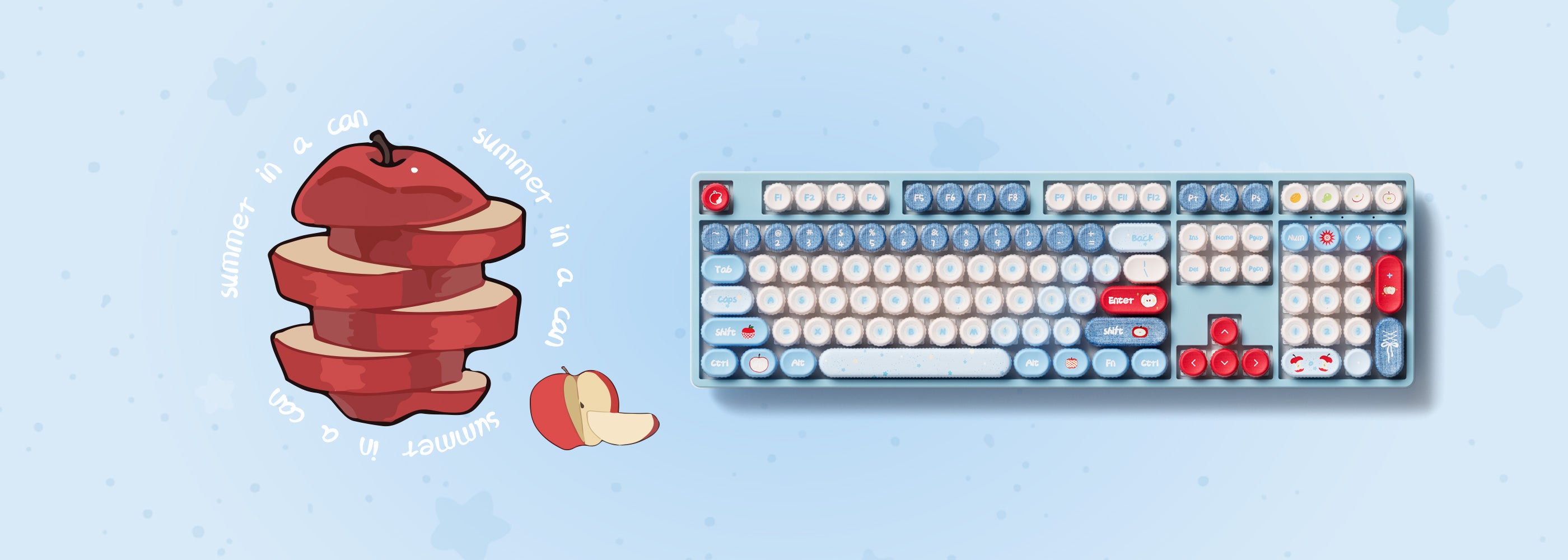 Akko Apple Wave BottleCap Keycaps Set