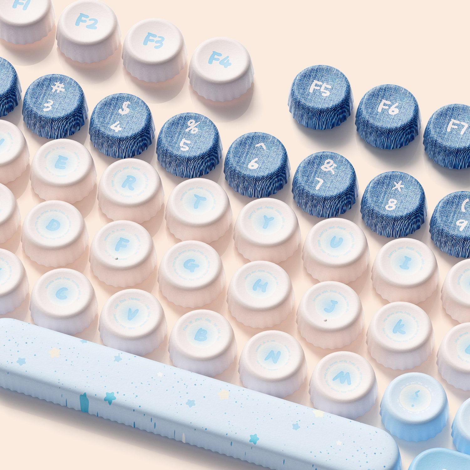 Akko Apple Wave BottleCap Keycaps Set Key Details