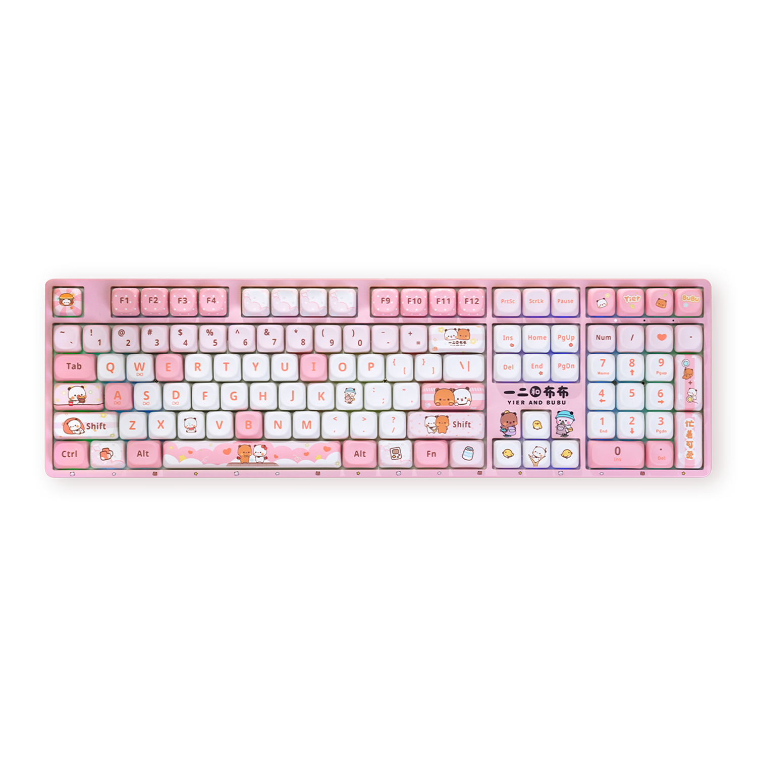 Akko Dudu and Bubu 5108B Pink Full Size Keyboard