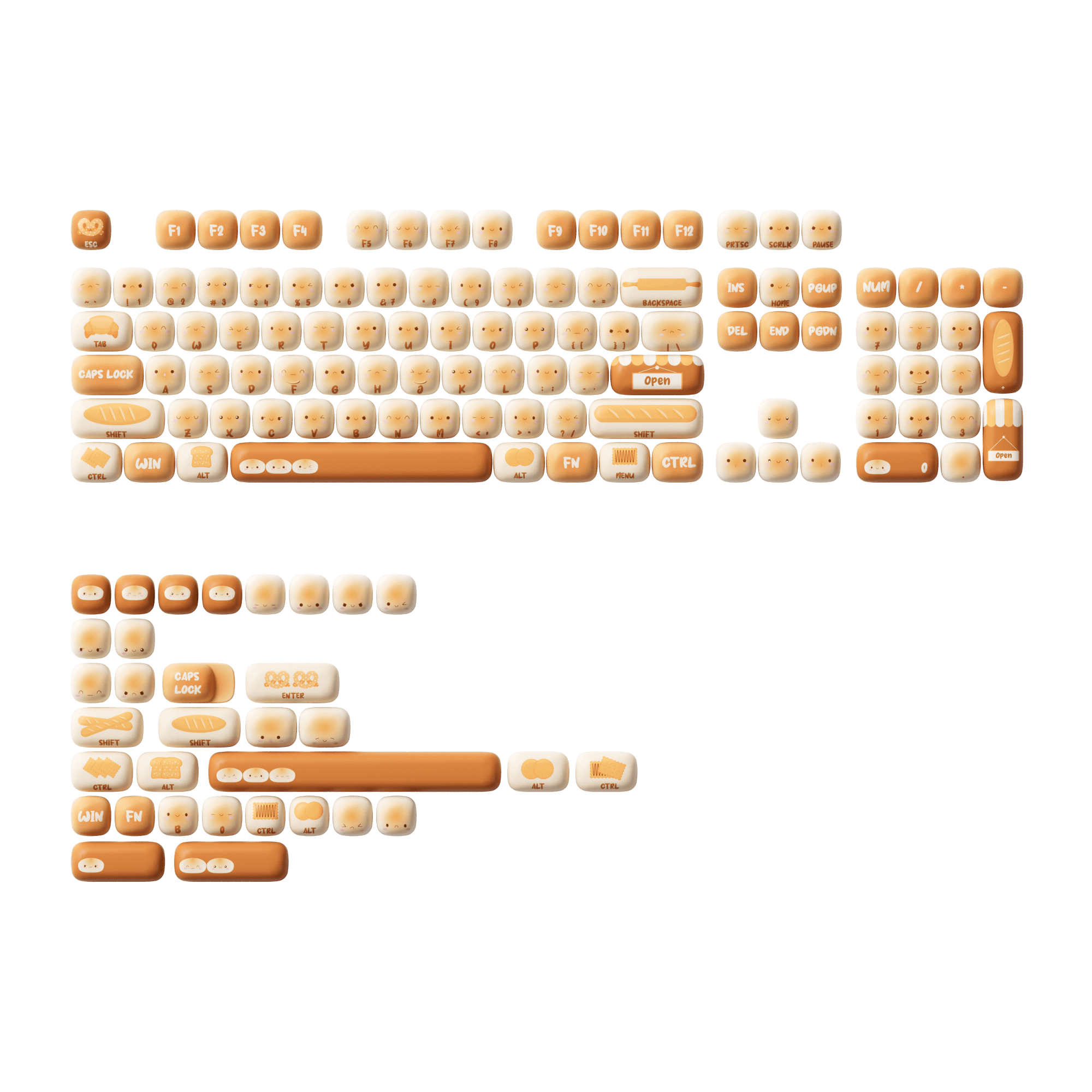 Bun Wonderland PBT Keycap Set (138-key)