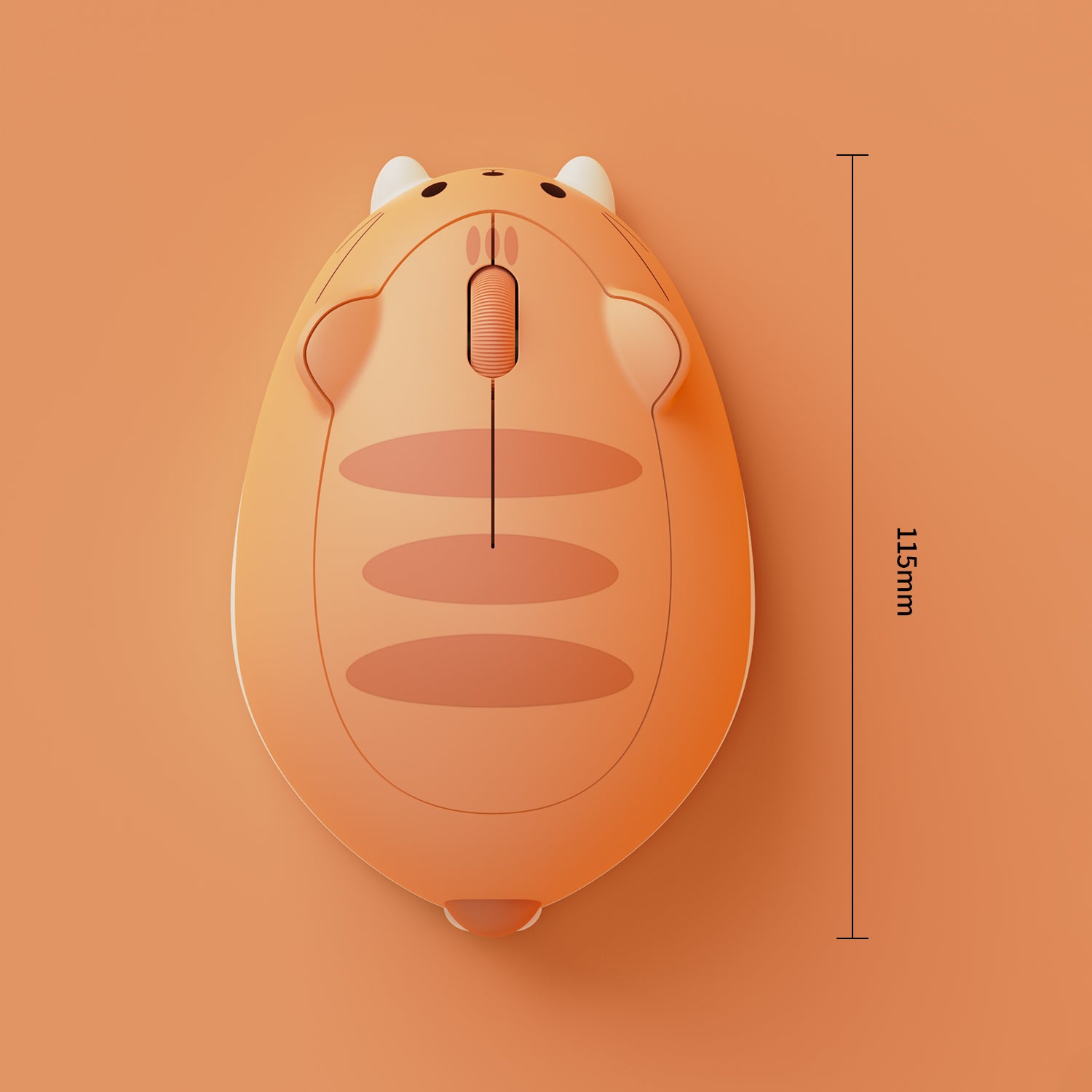 Akko Cat Theme Mouse Orange KATE Size 115mm Length