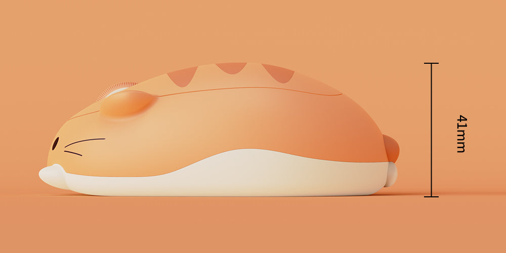 Akko Cat Theme Mouse Orange KATE Size 41mm Height