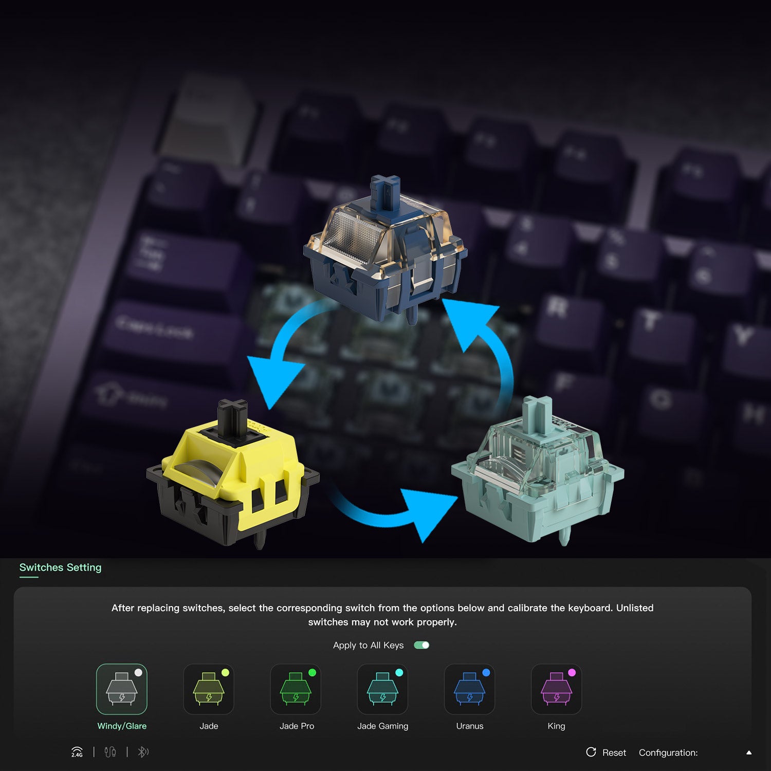 Akko MOD 007B V5 HE Magnetic Keyboard Cross Compatible with Mainstream Magnetic Switches