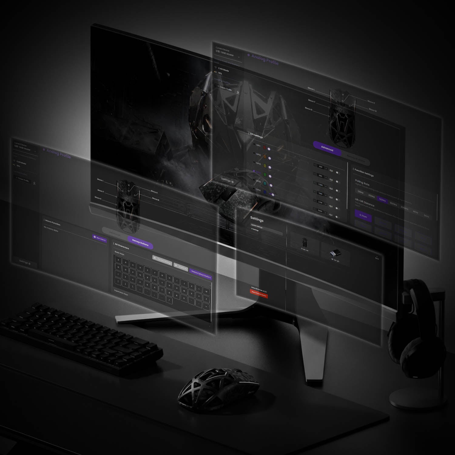 Akko Echo Carbon Fiber Gaming Mouse Black Web Driver