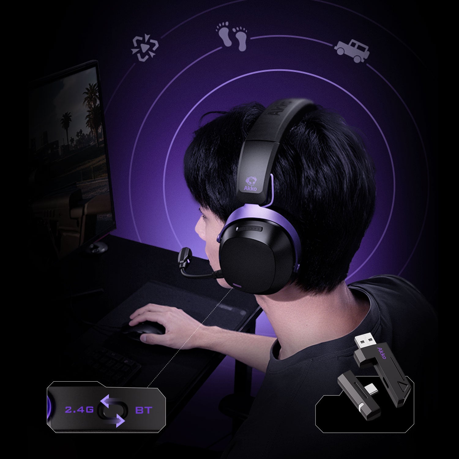 Akko GH300 Headset Ultar Low Latency