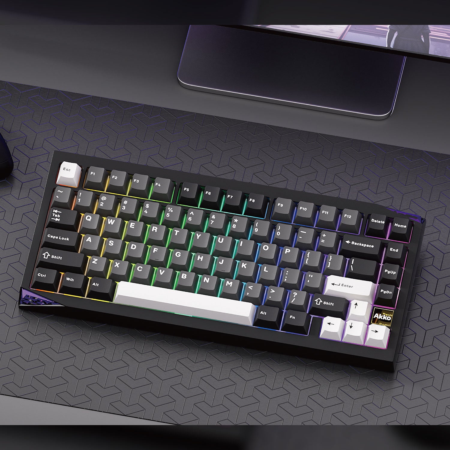 Akko Gem01 Custom Keyboard on the desk