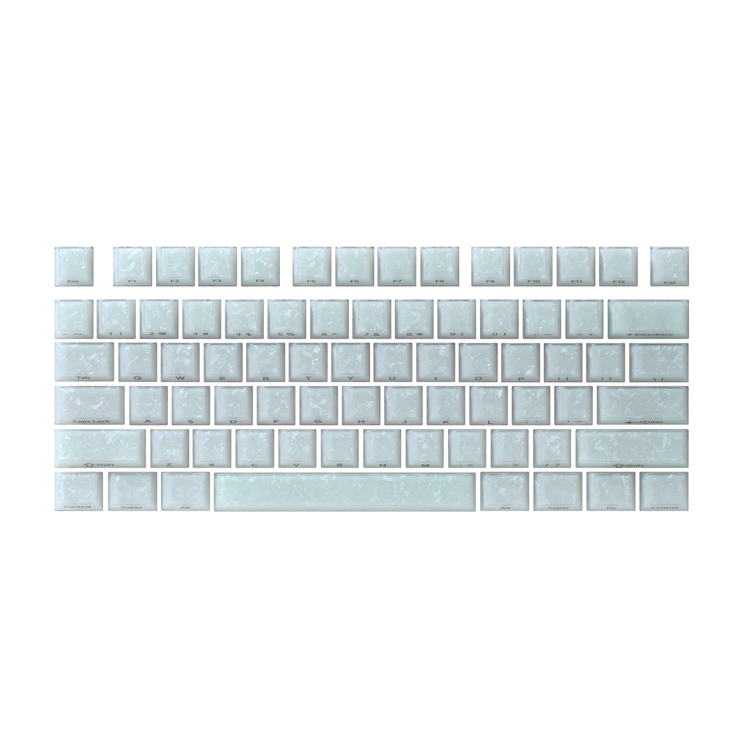 Glassy Carbon Fiber Keycap Set (126-Key)