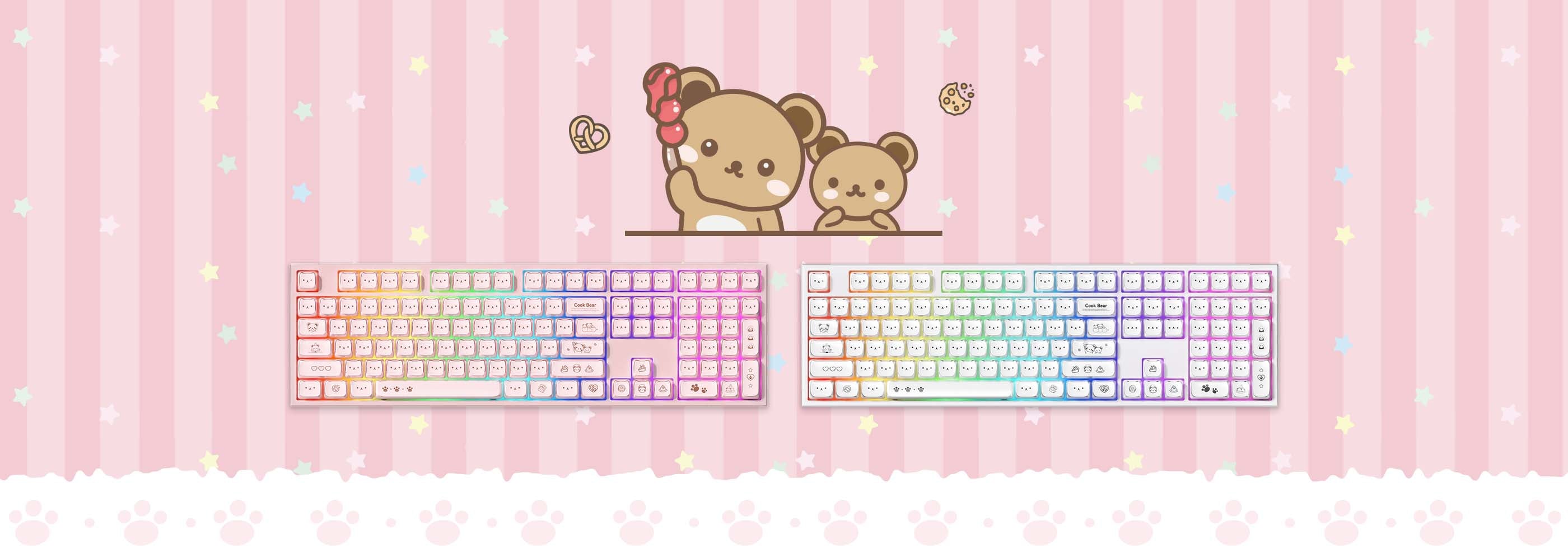 Akko Greedy Bear 5108 V5 White Mechanical Keyboard