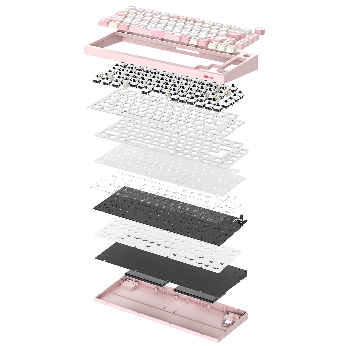 Akko Hello Kitty 5075 V5 Mechanical Keyboard Structure