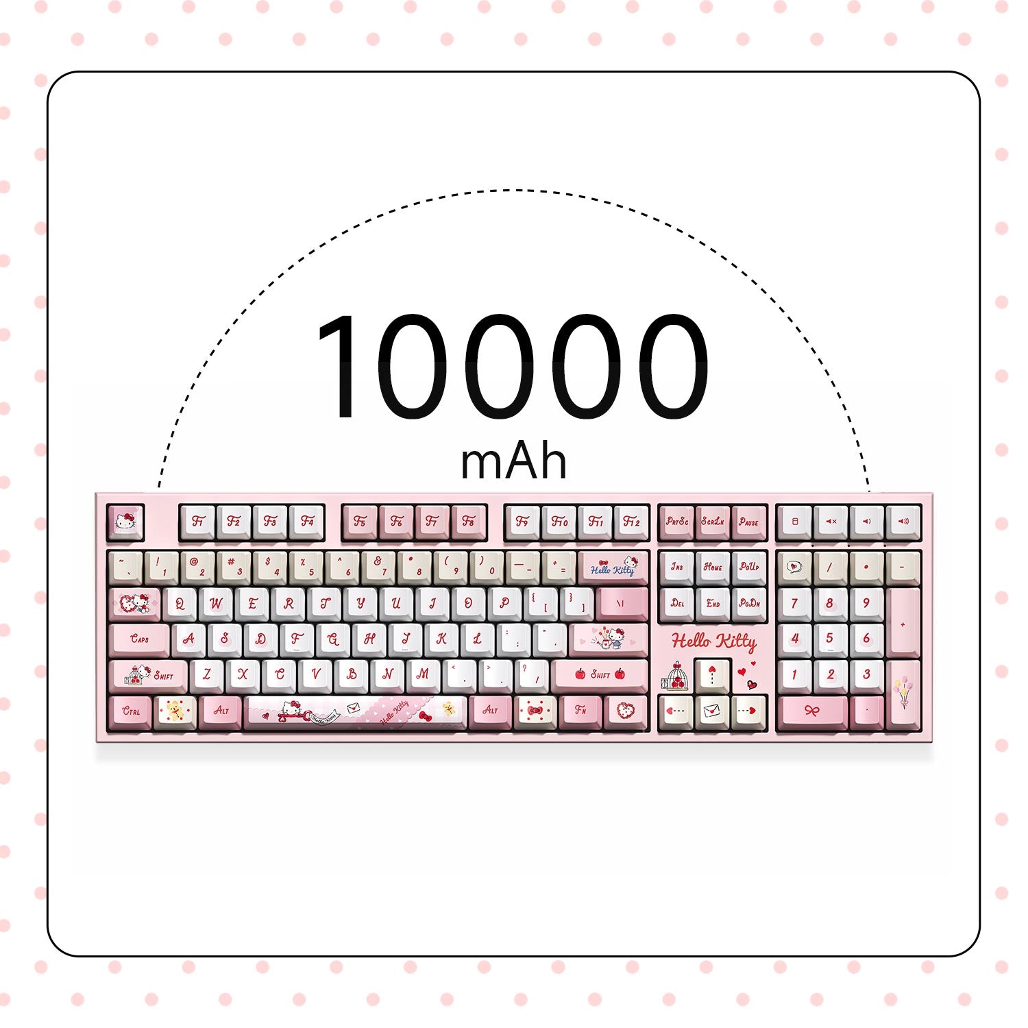 Akko Hello Kitty 5108 V5 Mechanical Keyboard 10000mAh Battery