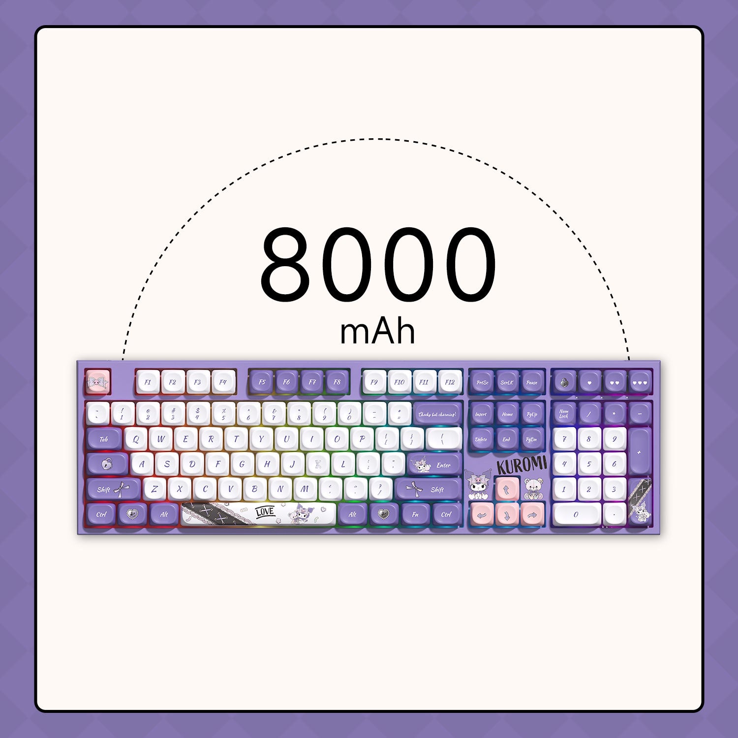 Akko Kuromi 5108 V5 Mechanical Keyboard 8000mAh Battery