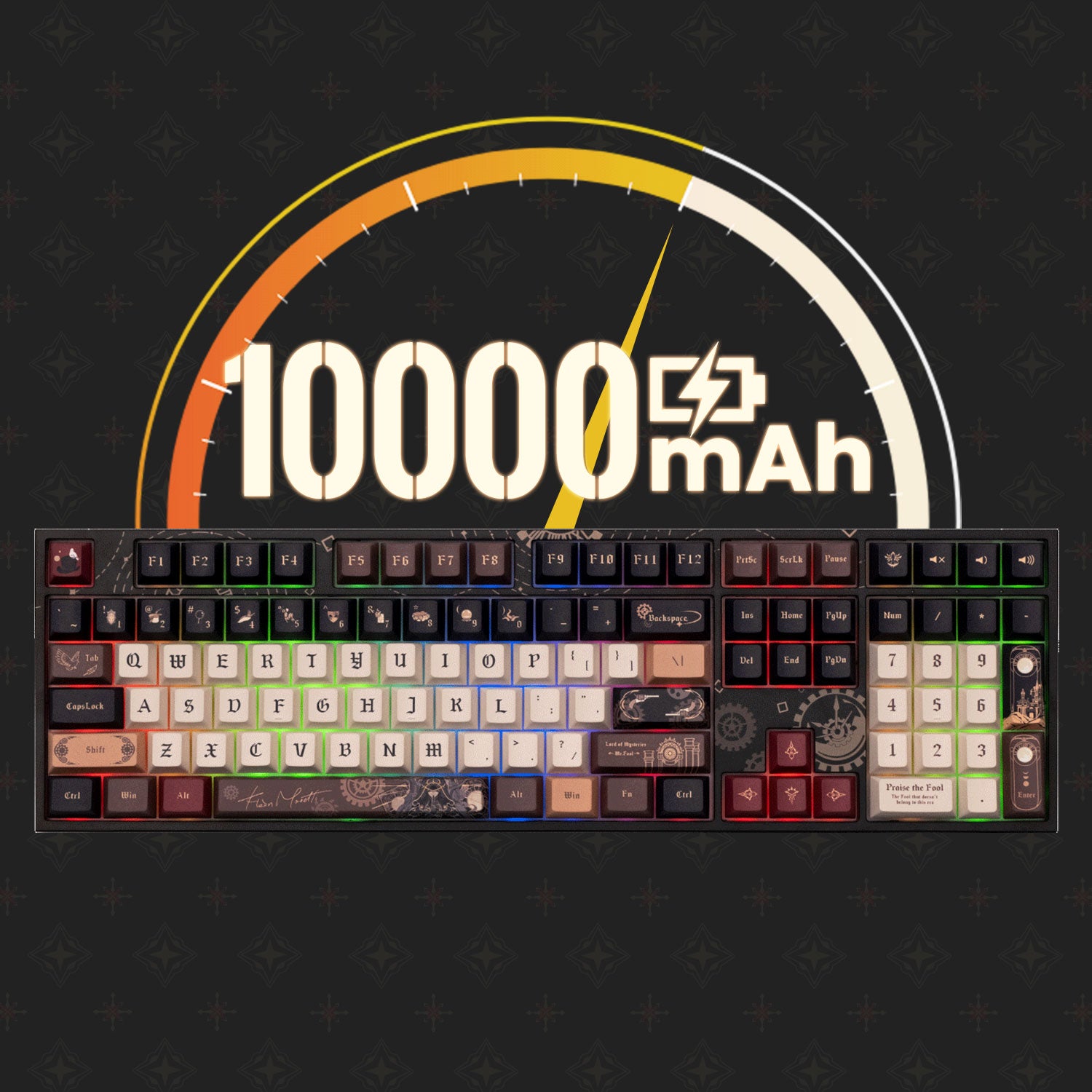 Akk oLord of the Mysteries 5108 V5 Mechanical Keyboard 10000mAh Battery