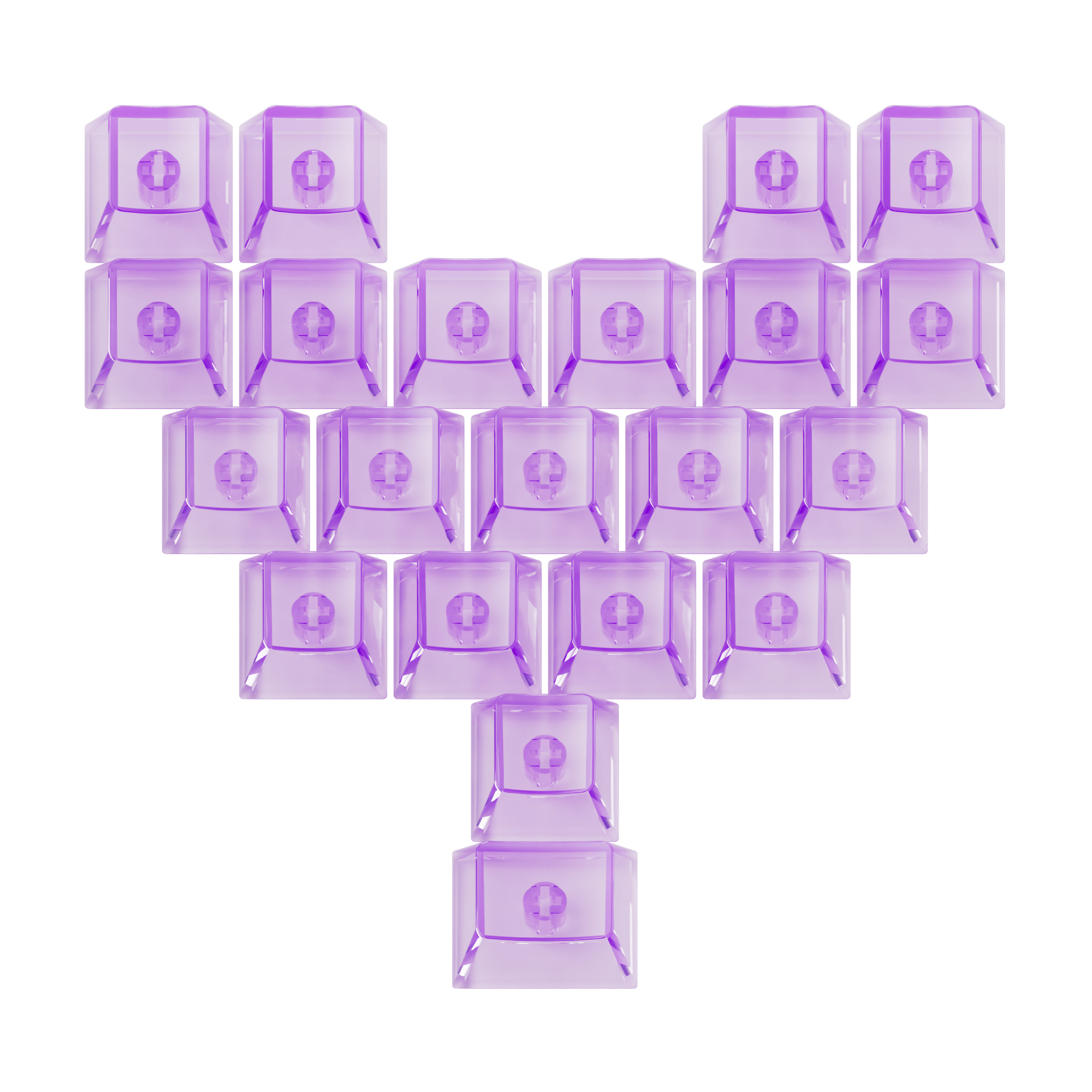 Akko love keycaps purple with transparant background
