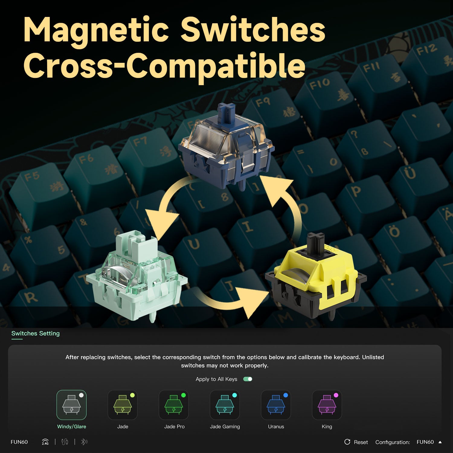 MOD 007 HE Year of Dragon Cross Compatible with Mainstream Magnetic Switches