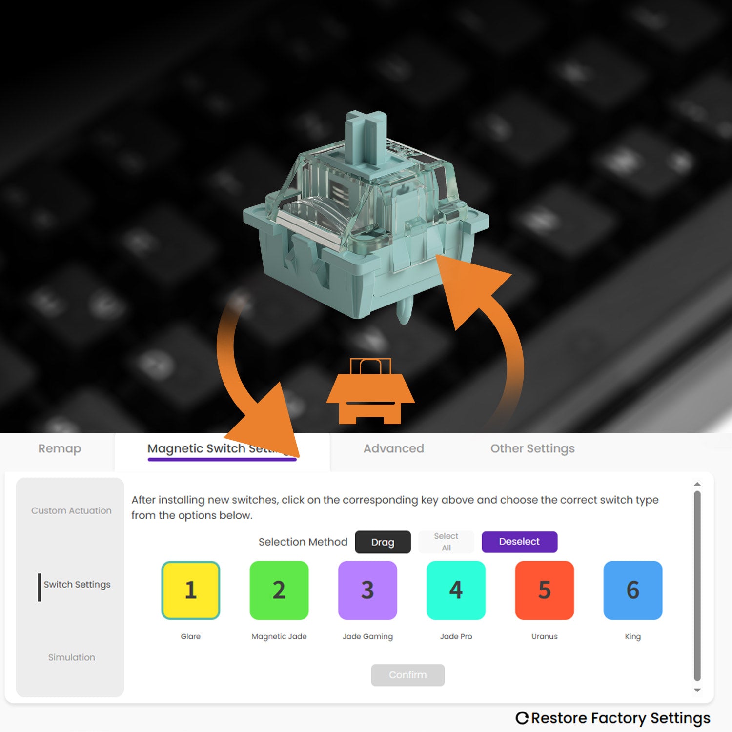 Akko MOD68 HE ISO Magnetic Keyboard Cross Compatible