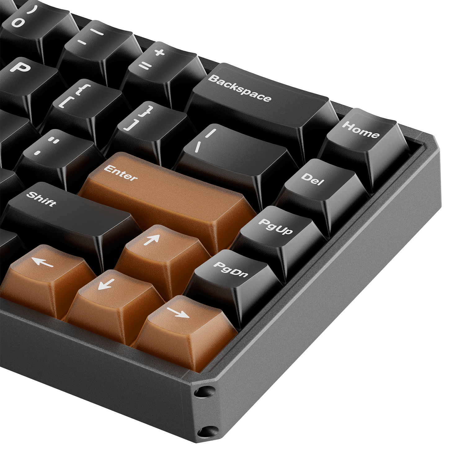 Akko MOD68 HE Magnetic Keyboard Misty Black Tea Right Detail