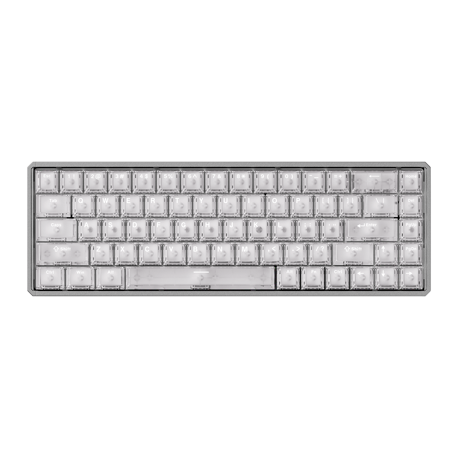 Akko MOD68 HE Magnetic Keyboard White Transparent