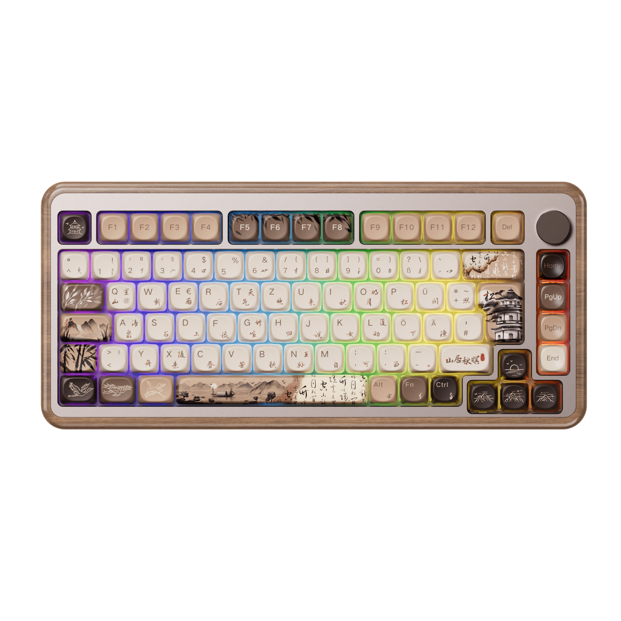 MU02 Mountain Seclusion Wooden Keyboard